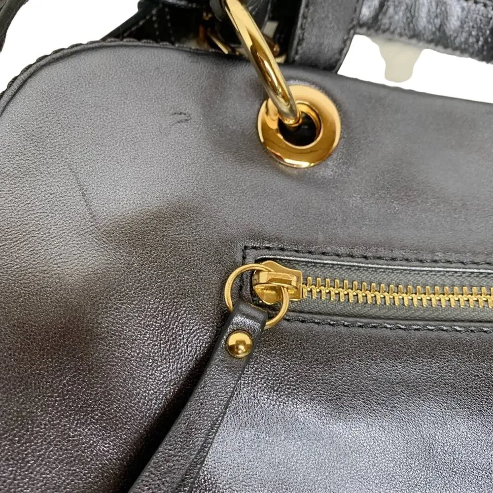 SORIAL NEW YORK Leather Bag with Tassel Zippersdd